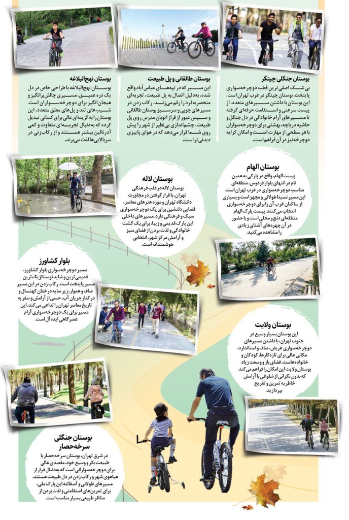 معرفی ۸ مسیر منتخب برای دوچرخه‌سواری در تهران